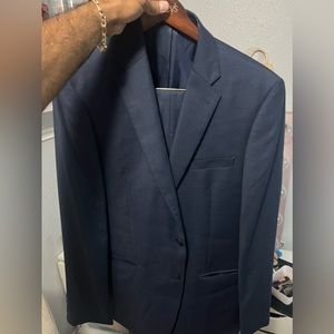 Calvin Klein Slim Fit 2 Piece Suit 44L, 38 Waist unhemmed